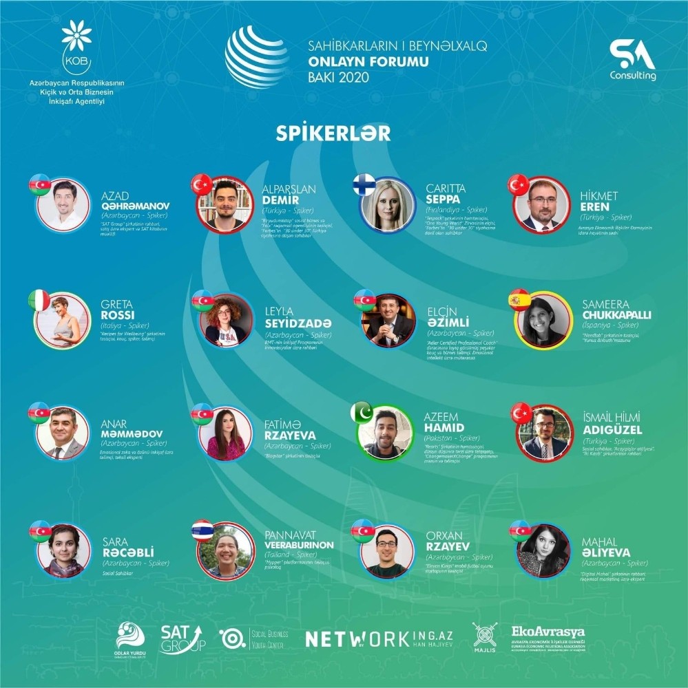 Uluslararası Girişimciler Çevrimiçi Forumu Bakü’de düzenleniyor