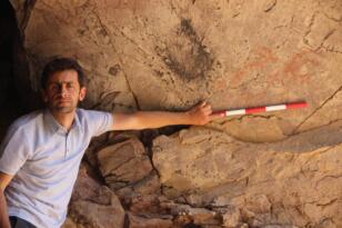 Erzurum’da 8 bin yıllık aşı boyasıyla yapılmış kaya resmi bulundu
