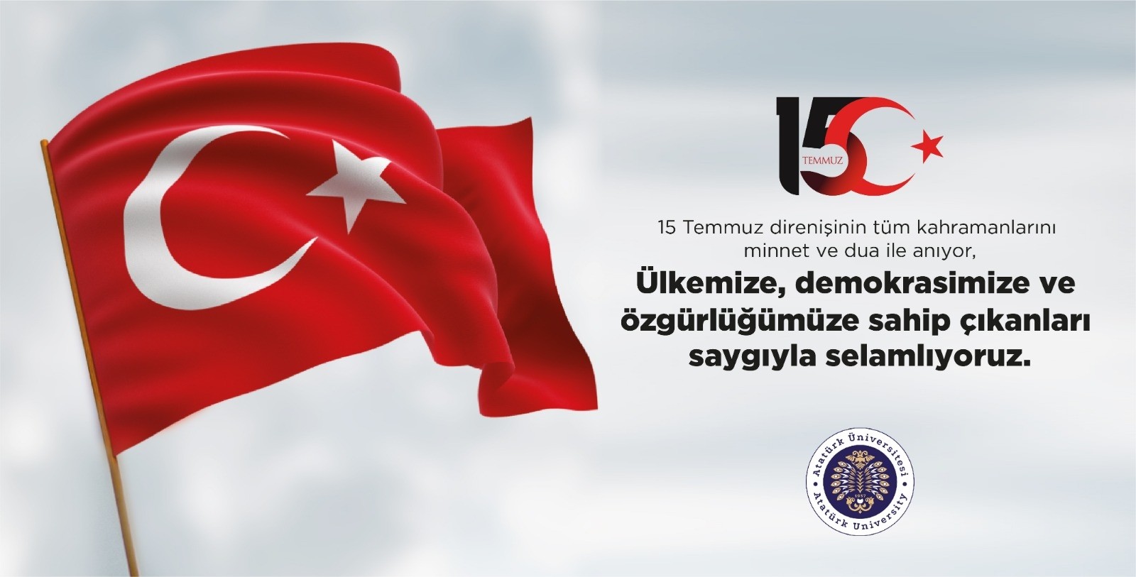 Rektör Çomaklı: “15 Temmuz Demokrasi ve Milli Birlik Günü kutlu olsun”