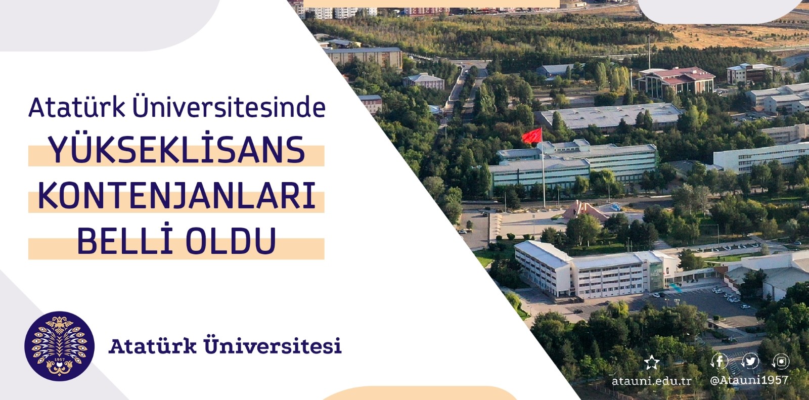 Atatürk Üniversitesi’nde lisansüstü kontenjanlar açıklandı