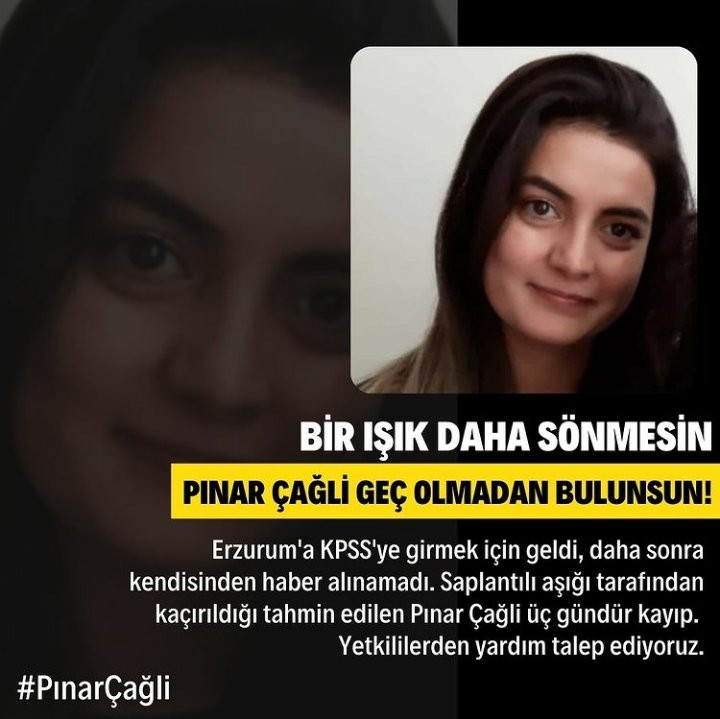 Pınar’dan 3 gündür haber alınamıyor